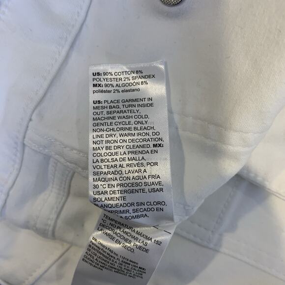 WHBM Jeans NWT Women's Size 10 Curvy White High-Rise Turnlock Skinny Flare - Picture 5 of 9